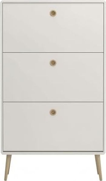 ebuy24 Schuhschrank Softline Schuhschrank 3 Klaptüren Weiß.