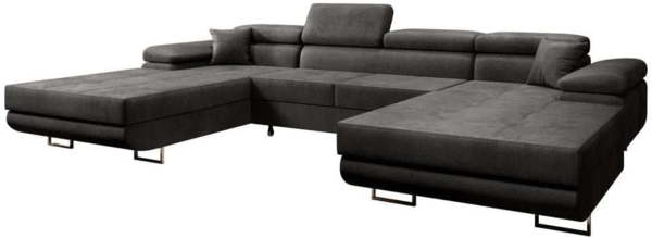 Luxusbetten24 Schlafsofa Designer Sofa Calvera U, mit Schlaf- und Klappfunktion