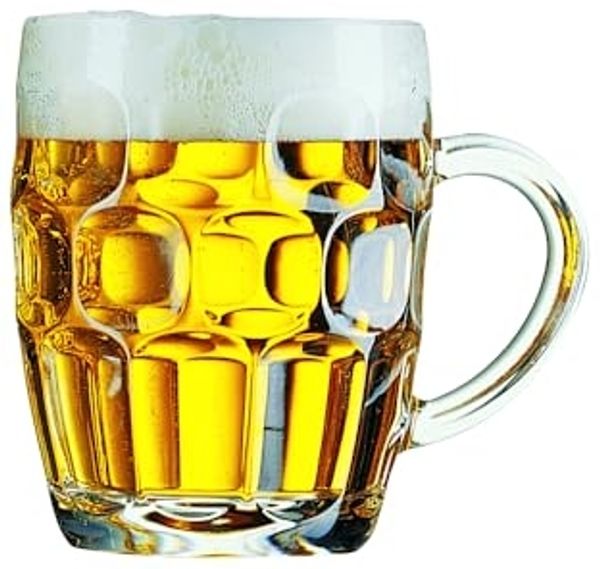 Dajar Bierkrug Britannia 570 ml, Glas, Transparent, 9,8 x 9,8 x 12,4 cm, 1 Stück