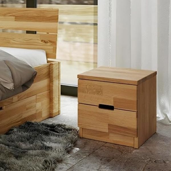 Krok Wood Nachttisch Elsa aus Massivholz 40x40x40 cm