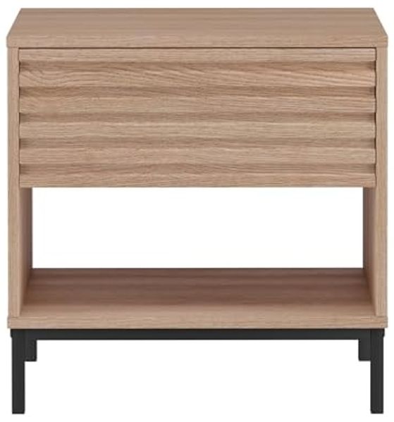 loft24 Nachtschrank Cecilie Nachttisch mit Schublade, Metallgestell Bild 4