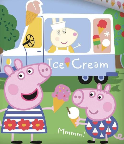 Peppa Wutz Schorsch Icecream - Baby Bettwäsche - Set 100x135 40x60 cm Bild 4