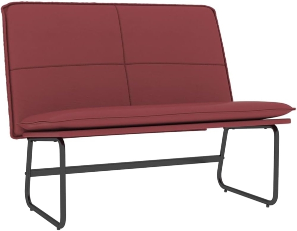 vidaXL Sitzbank Weinrot 100 x 75 x 76 cm Kunstleder
