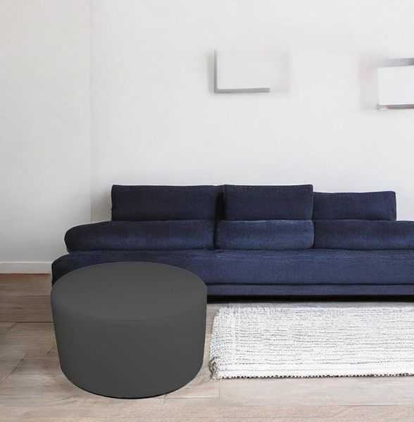 Talamo Italia - Pouf Abanera, Mehrzwecksessel, Sitzsack, Hockerhocker, Made in Italy, 79x79 h42 cm, Dunkelgrau