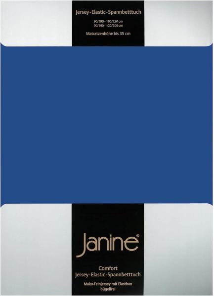 Janine Jersey Elastic Spannbetttuch|90x190 cm - 100x220 cm| royalblau