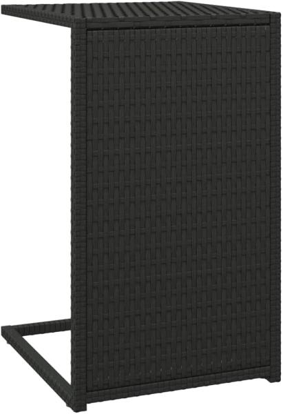 vidaXL C-Tisch Schwarz 40x35x60 cm Poly Rattan 319406