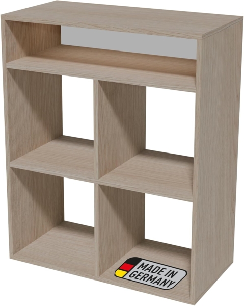 BADEDU WARD Regal 72 cm breit, Braun, 5 Fächer