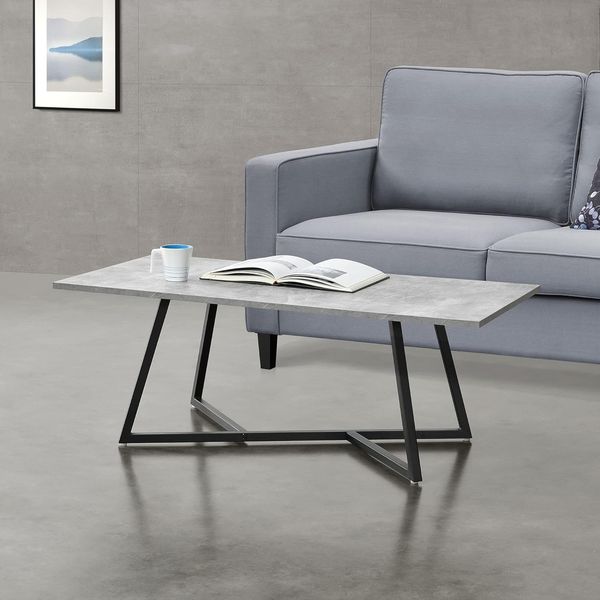 Couchtisch Mosta 120 x 60 x 45 cm Betonoptik en. casa