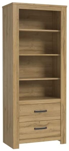 FORTE Havanna Regal, Holzwerkstoff, Braun, 77 x 185,3 x 42,2 cm