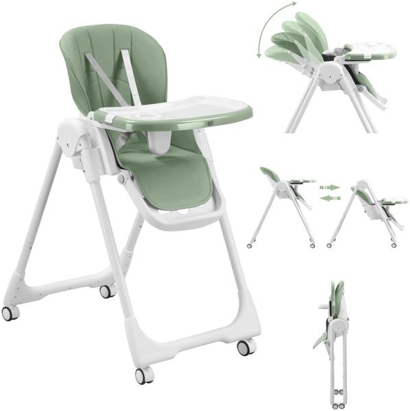 Baby Vivo Hochstuhl Design Kinderhochstuhl aus Kunststoff - Tippy in Coolmint