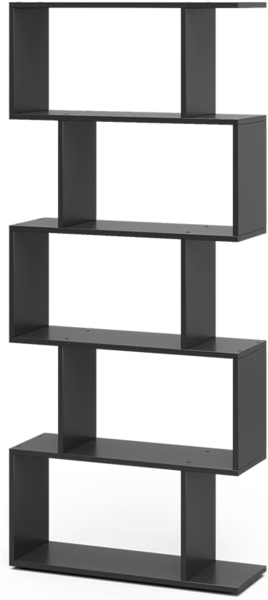 Raumteiler Levio Schwarz 70 x 164.1 cm 5 Fächer Vicco