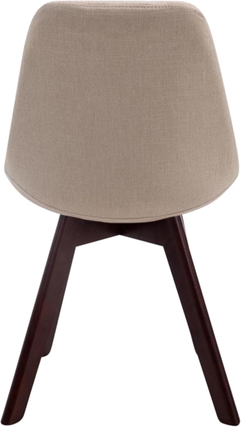 CLP Esszimmerstuhl Borneo Stoff mit Polsterung,creme walnuss Bild 8