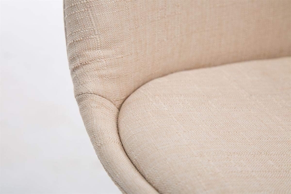 CLP Esszimmerstuhl Borneo Stoff mit Polsterung,creme walnuss Bild 6