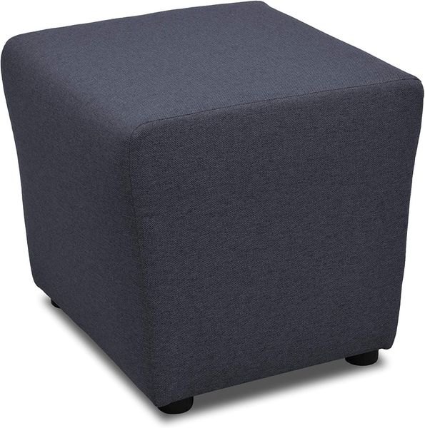 DOMO. collection Polsterhocker Bob, Sitzhocker, Sitzwürfel, Fußhocker, 46 x 46 x 43 cm (BxTxH), Webstoff in blau