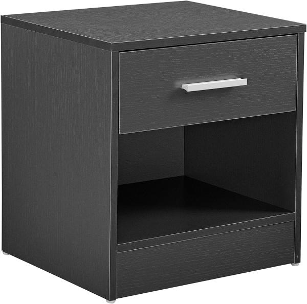 Nachttisch Jette 36,5 x 38 x 29,5 cm mit Schublade Grau en. casa