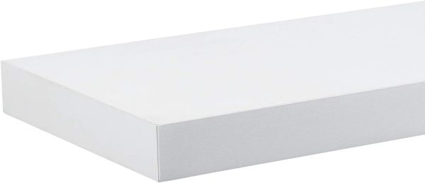 eSituro Wandregal, schwebendes weißes Regale für Wandmontage, 2er-Set Schweberegal Hängeregal Wandbrett im Wohnzimmer Schlafzimmer Küche Badezimmer, 30 x 3,8 x 22,9 cm Bild 6