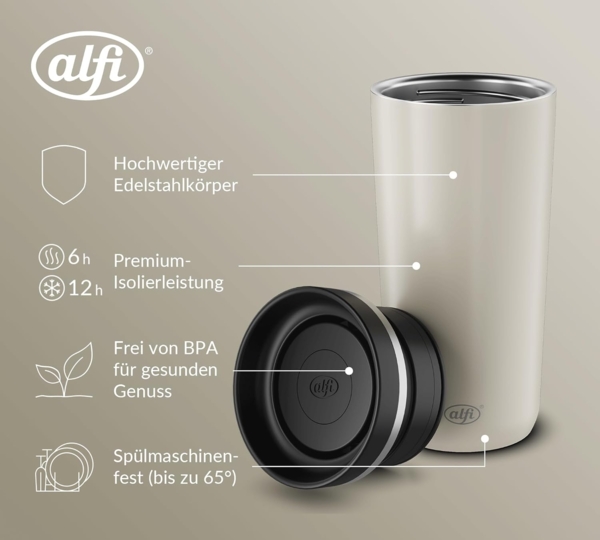 Alfi Isolierbecher Iso Coffee Pro linen beige 0,38l Bild 3
