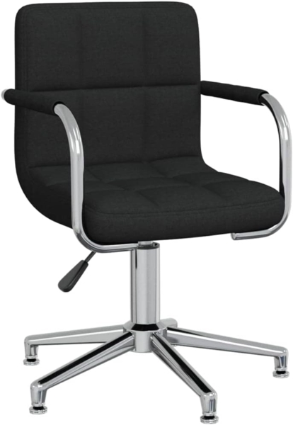 vidaXL Esszimmerstuhl Drehbar Schwarz Stoff 3088068