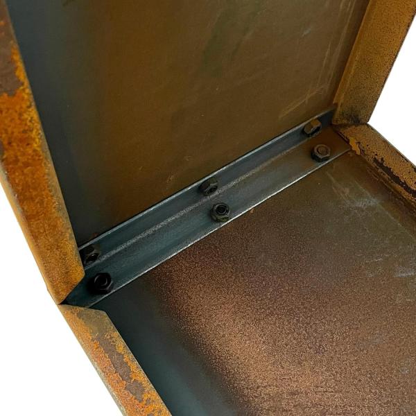 Kaminholzregal Brennholzregal Edelrost 115x40x25 cm Holzregal Rost Cortenstahl Bild 5