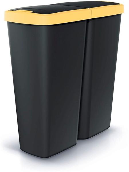 monzana Mülleimer, Mülleimer Küche 50L Abfalleimer Mülltrenner Büro Papierkorb Bild 4