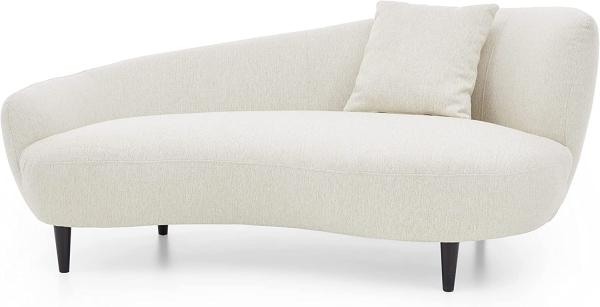 Atlantic Home Collection Olivia Chaiselongue, Massivholz, Creme, 176B x 97T x 76H cm