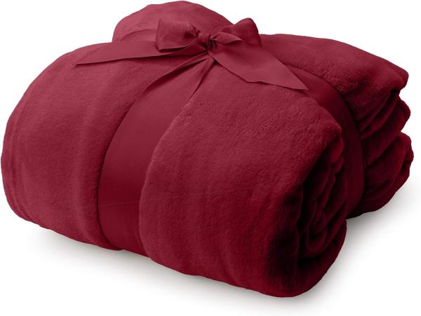 Lumaland Kuscheldecke - 220x240 cm - Sofadecke & Tagesdecke - Rot