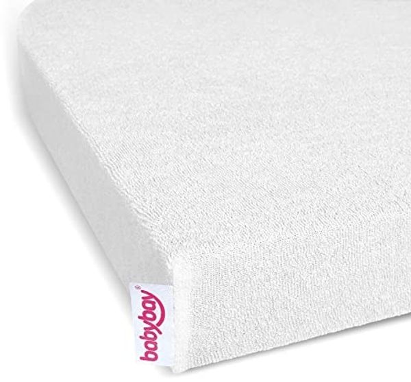 Tobi babybay Frottee Spannbezug mit Membran weiß für Original Matratzen