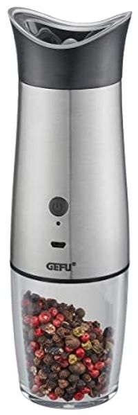 Gefu Velo Salz- / Pfeffer-Mühle elektrisch mit Kipp-Funktion