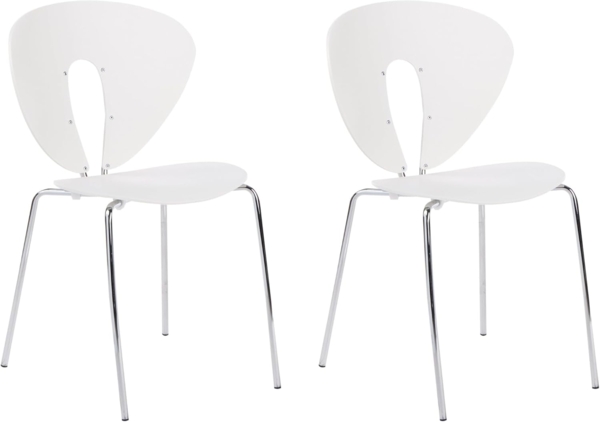 Esszimmerstuhl 2er Set TRACY Weiß
