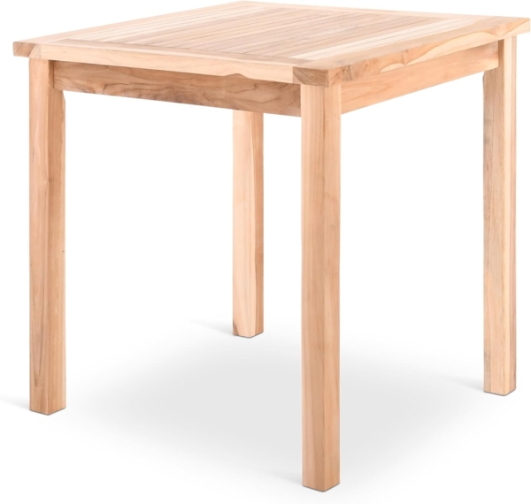 Raburg Gartentisch Esstisch Teakholz, wetterfestes Teak, quadratisch, langlebig, leicht & robust, UV-beständig & pflegeleicht