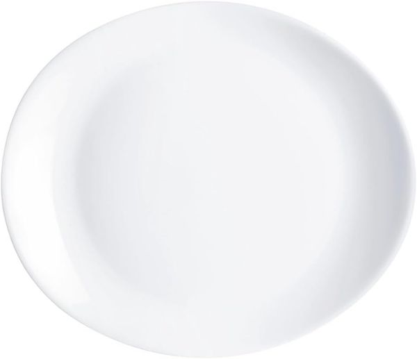 24 Stück Luminarc Steakteller Mittagsteller Speiseteller Gastronomie oval weiß