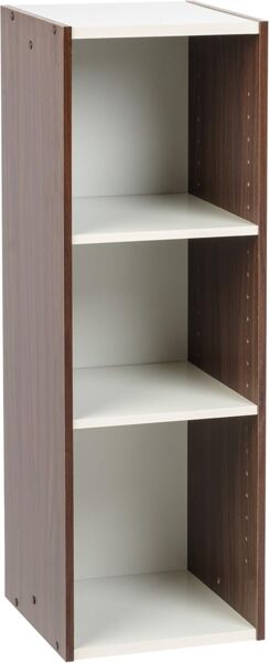 Marke Amazon– Movian, Aufbewahrungseinheit/Bücherregal/Akzentschrank aus Holz mit 3 Böden,Modular, Wohnzimmer, Schlafzimmer, Büro – Space Saving Shelf UB-9030 – Braun & Weiß