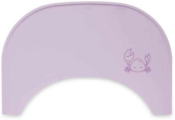 Hauck Silikon Auflage für Hochstuhl Alpha Essbrett Wooden/Click Tray oder Esstisch - Baby und Kinder Platzdeckchen, Abwaschbar, Rutschhemmend und Temperaturbeständig (Crab Lavender)