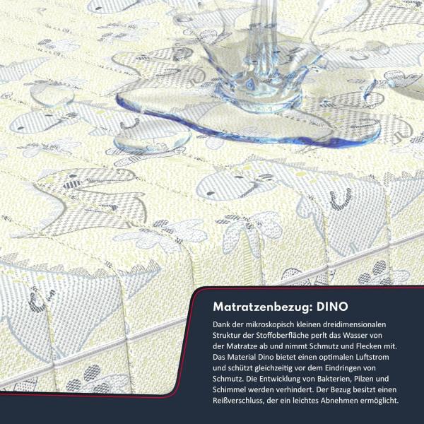 Matratze 80x160 cm SMILE Kaltschaum H3 LATEX Höhe 10 cm DINO Bild 7