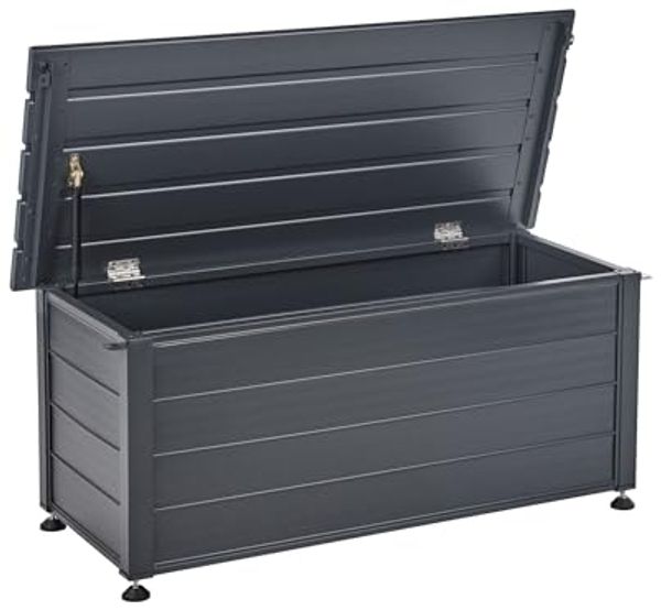 Aufbewahrungsbox CAMPALTO Metall 113 cm 50 cm Dunkelgrau