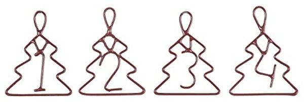 IB Laursen Advents Anhänger Set 1-4 Kerze Zahlen rot Tannen Baum Metall Xmas