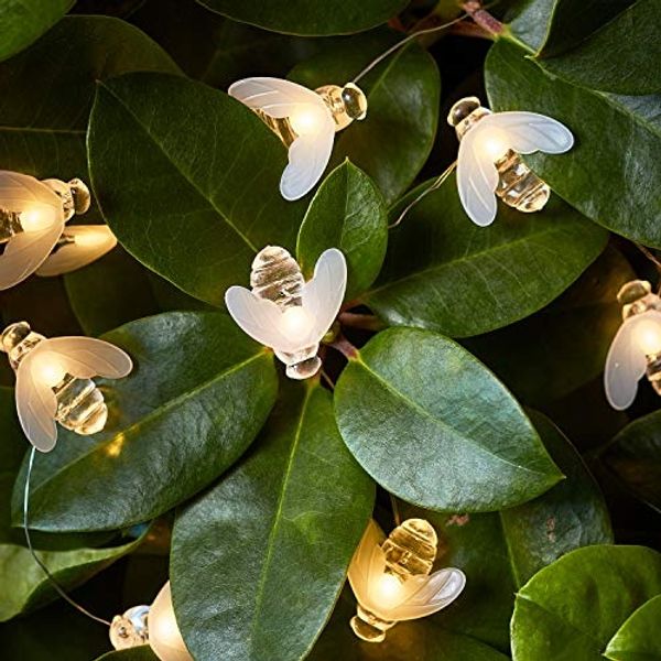 Lights4fun LED-Lichterkette 20er LED Micro Lichterkette Bienen