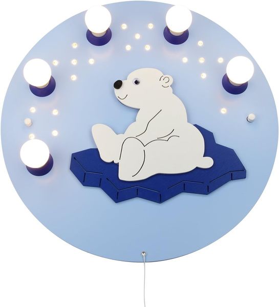 Elobra No. 124260 Deckenleuchte Eisbär 5-flammig, Hellblau