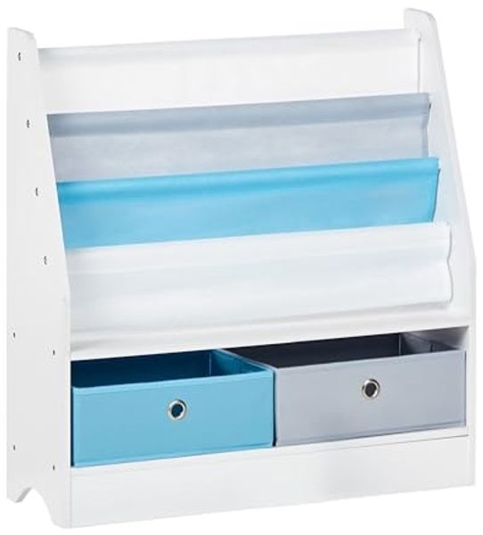 Bücherregal mit 3 Ebenen TUMBY 74 cm Weiß