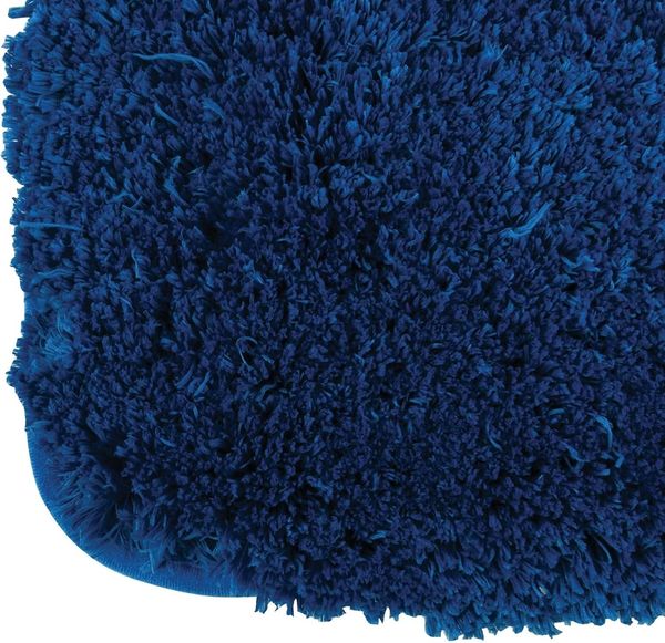 MSV Badteppich Badematte Badvorleger Duschvorleger Mikrofaser Hochflor flauschig 40x60 cm – Blau Bild 5