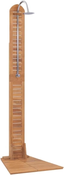 vidaXL Gartendusche Massivholz Teak 70x75x204 cm 44667