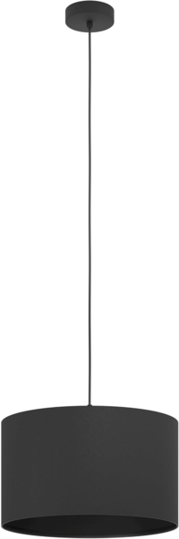 Eglo 99042 Hängeleuchte MASERLO 1 Textil schwarz E27 1X40W H:110 Ø:38cm dimmbar
