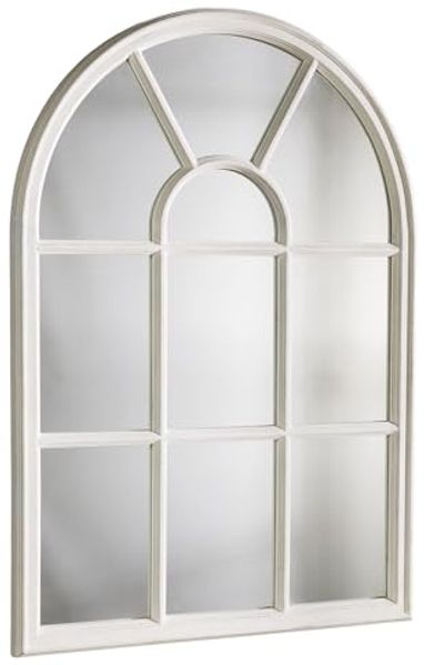 riess-ambiente Wandspiegel CASTILLO 100cm weiß (Einzelartikel, 1-St), Schlafzimmer · Fenster-Design · Deko · Landhausstil · handmade · Flur