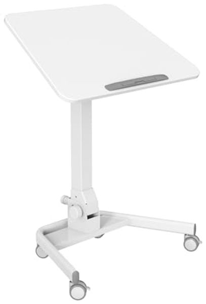 SVITA Schreibtisch JEJU, Stehpult, Mobil, Computertisch, Laptoptisch, Weiß