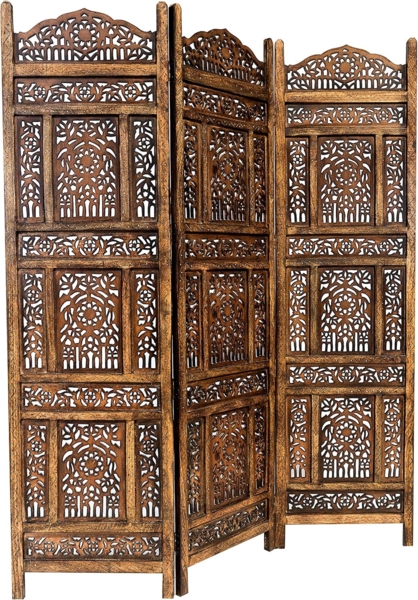 Marrakesch Orient & Mediterran Interior Paravent Orientalischer Paravent Abhinava 180cm, Raumteiler, Sichtschutz, Handarbeit