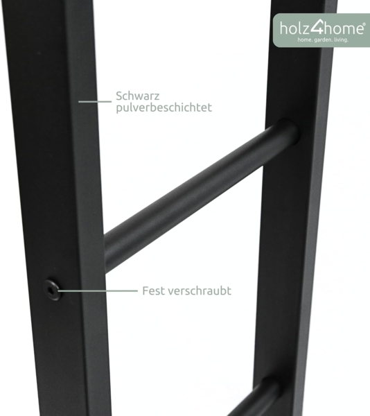 Kaminholzregal - Metall, Schwarz - BHT 40 x 150 x 25cm Bild 5