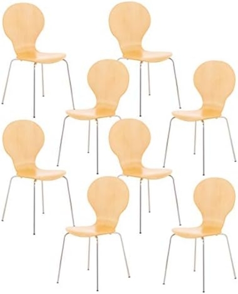 8er Set Besucherstuhl Diego, Lila Bild 9