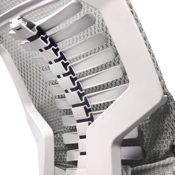 hjh OFFICE Profi Bürostuhl DYNAFIT II G Netz ergonomischer Drehstuhl mit Flexibler Lordosenstütze, Hellgrau, 652281 Bild 7