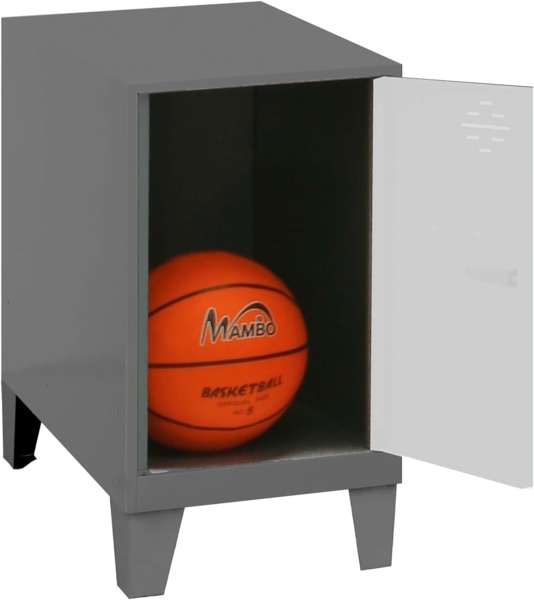 Simon Rack Simonlocker Kommode, klein, 575 x 400 x 500 mm, Amario aus Metall, mit Schlüssel, Anthrazit/Weiß Bild 3