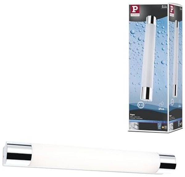 Paulmann No. 79712 Spiegelleuchte LED Orgon IP44 Steckdose 7,5W Chrom 44 cm